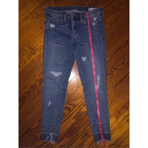 Anthropologie BLANK NYC NITRO Blue Worn Skinny Jeans Size 29 - Picture 6 of 8